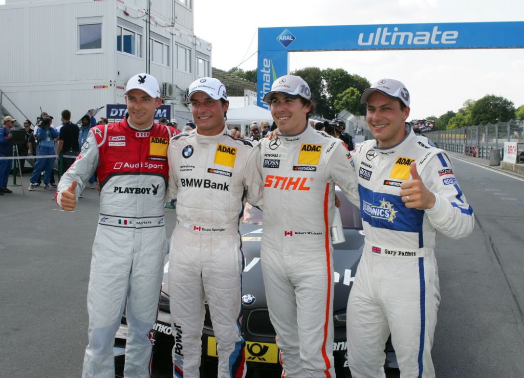 Eduardo Mortara, Bruno Spengler, Robert Wickens og Gary Paffett
(Foto: Natascha Theisen)